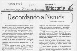 Recordando a Neruda  [artículo] Julio Pedrol Kusanovic.