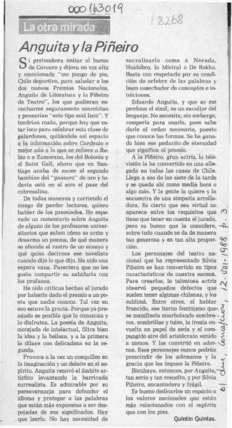 Anguita y la Piñeiro  [artículo] Quintín Quintas.