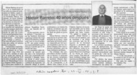 Héctor Barreto, 40 años después  [artículo] Mario Lobos Núñez.