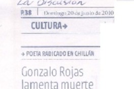 Gonzalo Rojas lamenta muerte de Saramago: "Era un muchacho"