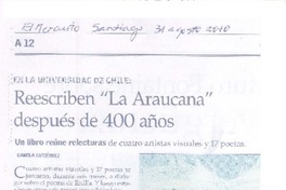 Reescriben "La Araucana" después de 400 años
