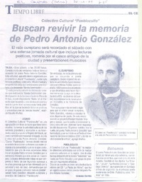 Buscan revivir la memoria de Pedro Antonio González