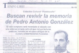Buscan revivir la memoria de Pedro Antonio González