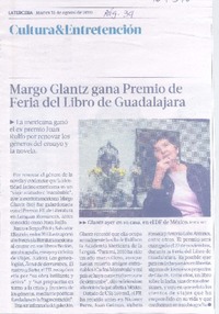 Margo Glantz gana Premio de Feria del Libro de Guadalajara