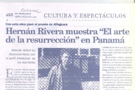 Hernán Rivera Letelier muestra "El arte de la resurrección" en Panamá
