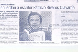 Recuerdan a escritor Patricio Riveros Olavarría