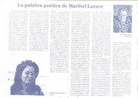 La palabra poética de Maribel Lacave