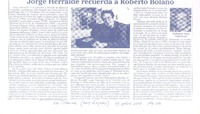 Jorge Herralde recuerda a Roberto Bolaño