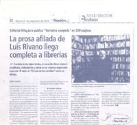 La prosa afilada de Luis rivano llega completa a librerías (entrevista)