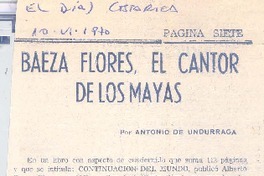 Baeza Flores, el cantor de los mayas