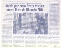 Juicio en caso Prats inspira nuevo libro de Diamela Eltit (entrevista)