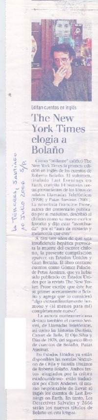 The New York Times elogia a Bolaño