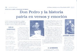 Don Pedro y la historia patria en versos y emoción