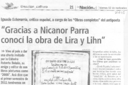 "Gracias a Nicanor Parra conocí la obra de Lira y Lihn" (entrevista)