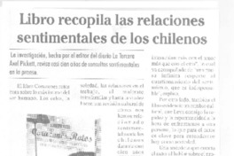 Libro recopila las relaciones sentimentales de los chilenos