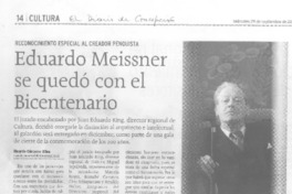 Eduardo Meissner se queó con el bicentenario