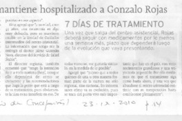 Naumonía mantiene hospitalizado a Gonzalo Rojas