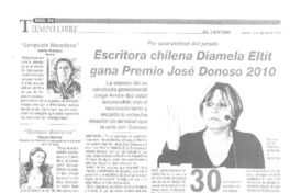 Escritora chilena Diamela Eltit gana Premio José Donoso 2010