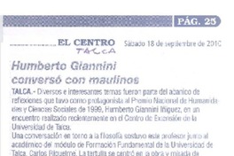 Humberto Giannini conversó con maulinos