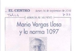 Mario Vargas Llosa y la norma 1097