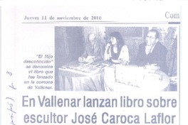 En Vallenar lanzan libro sobre escultor José Carroza Laflor