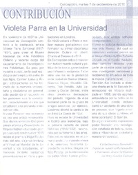 Violeta Parra en la universidad