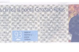 Presidente visita en la clínica al poeta Gonzalo Rojas