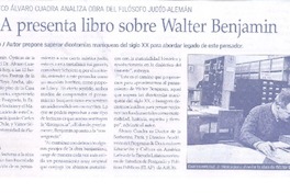 UPLA presenta libro sobre Walter Benjamin