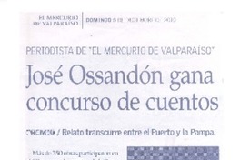 José Ossandón gana concurso de cuentos