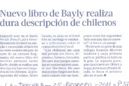 Nuevo libro de Bayly realiza dura descripción de chilenos
