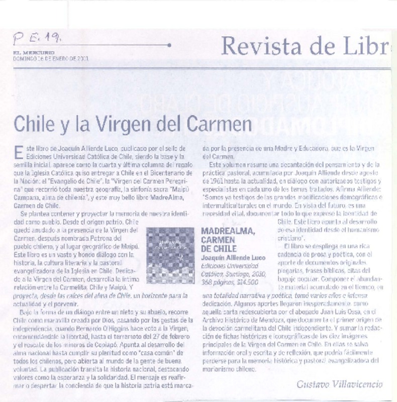 Chile y la Virgen del Carmen