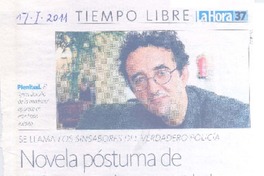 Novela póstuma de Roberto Bolaño verá la luz
