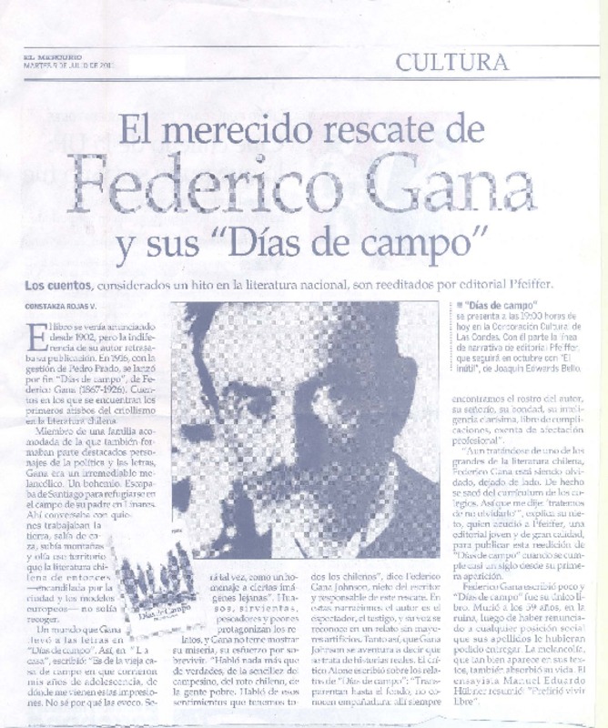 El merecido rescate de Federico Gana y sus "Días de campo"