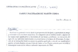 Zarpe y naufragio de Martín Cerda  [artículo] José de la Fuente A.