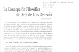 La concepción filosófica del arte de Luis Oyarzún  [artículo] Juan O. Cofré.
