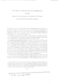En torno al protocolo de Washington de 1922  [artículo] discurso de incorporación de Académico de Número D. Juan Ricardo Couyoumdjian.