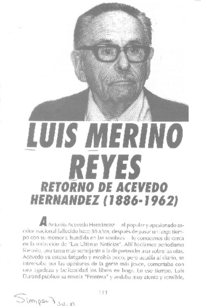 Luis Merino Reyes.  [artículo]