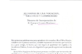 Estampas de una vocación gratitud y compromiso  [artículo] Enrique Campos Menéndez.