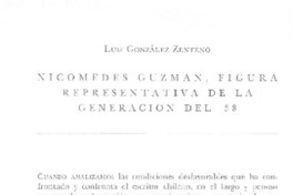 Nicomedes Guzmán, figura representativa de la generación del 38  [artículo] Luis González Zenteno.