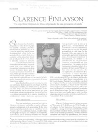 Clarence Finlayson  [artículo] Vicente Lastra <y> Sebastián Toro Dellacasa.