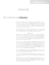 De cinema a cinema  [artículo] Verónica García-Huidobro.