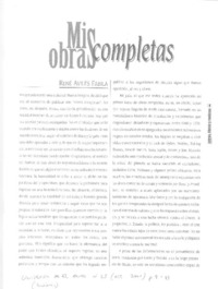 Mis obras completas  [artículo] René Avilés Fabila.