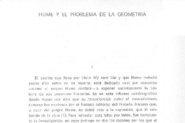 Hume y el problema de la geometría  [artículo] Carlos Mellizo