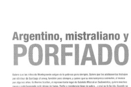 Argentino, mistraliano y porfiado  [artículo] M. Cristina Goyeneche
