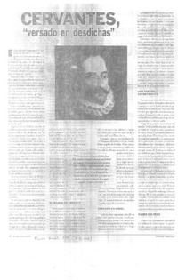 Cervantes, "versado en desdichas"  [artículo] Luis Alberto Mansilla.