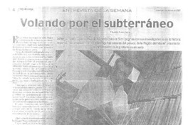 Volando por el subterráneo (entrevista)  [artículo] Ernesto Bravo Pezoa.