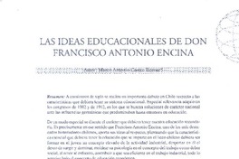 Las ideas educacionales de don Francisco Antonio Encina  [artículo] Marco Antonio Castro Bernar.