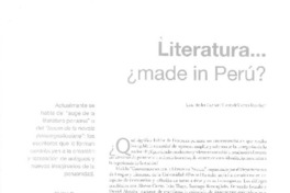 Literatura... ¿made in Perú?  [artículo] Lucía Stecher Guzmán <y> Lucero Vivanco Roca Rey.