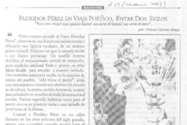 Floridor Pérez en viaje poético  [artículo] Nelson Cáceres Araya.