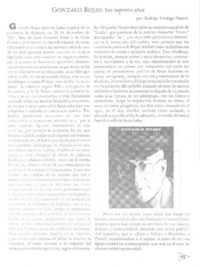 Gonzalo Rojas, sus noventa años  [artículo] Rodrigo Verdugo Pizarro..